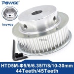 POWGE 45 44 톱니 HTD 5M 타이밍 풀리 BF 보어 8/10/12/14/15/16/17/18/19/20/25/40 벨트 폭 15/20/25mm 44T용 : 렌피오