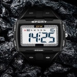 YUXIZAY 남성용 새로운 스포츠 전자 시계 방수 야간 발광 대형 스크린 사각형 달리기 캠핑 학생 : 시드컴퍼니5