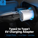 EVSOW EV 충전기 어댑터 TYPE2TYPE1 7 32A 최대 2KW 자동차용 전기 1상 변환기 IEC62196SAEJ1772 : 행쇼물류22