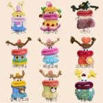 입틀막+빅사이즈 입틀막, 뜨개 인형키링 미니파우치 2종 선물세트 : 손마루