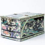 나전칠기 자개 경대보석함 송학문양 적색 흑색 : 중앙공예관