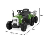 키드존 12V7AH 프리미엄 버전, EVA 트레드 타이어 듀얼 35W 모터 부스트 파워 토크 원격 제어 전기 트랙터, 토이 3단 기어 변속, 7LED 라이트... 