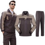 자동차 수리공 작업복 캔버스 내구성 작업장 기계 작업 유니폼 투톤 노동 보호 슈트 p color 1 4XL : 셀렉트mall