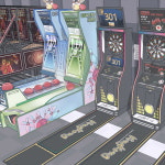 [스케치업 웹툰 배경] 10대들의 핫플레이스, 오락실 - Basic/Natural/Dirty : 일비작화소