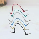 6Pcs 6.35 엘보우 기타 이펙터 케이블 내구성 커넥터 클리어 사운드 품질 패치 페달 : seowonglobal03