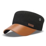 CACUS 남성 면 군모 카데 모자 트럭 운전사 아빠 군용 플랫 탑 조절 가능 빈티지 야구 P0042_light Grey One Size : 유니크딜