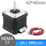 네마17 스테퍼 모터 40MM 바이폴라 2A 48N.cm 42 모터 2상 4선 바이폴라 스테퍼 모터 1.8도 DIY CNC 3D 프린터용 : 오즈컴퍼니11