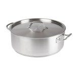 소로 에센셜 - 20 qt 스테인리스 스틸 브레이저 냄비 커버 포함 리벳 손잡이가 있는 베이스 냄비, 소팅 시어링 로스팅 및 팬 프라이팬 가정용 주방... 