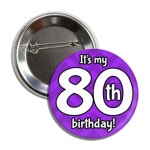80번째 생일 핀 버튼, 내 생일, 2.25인치, 자랑스럽게 미국에서 제작됨 : 미르마켓z