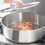 소로 에센셜 - 35 Qt 헤비 듀티 브레이저 팬 커버 포함 둥근 평평한 조리 표면, 심지어 가열 조리기구까지 완벽한 스튜 튀김 요리 홈 키친... 