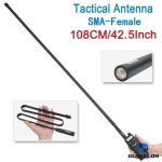 ABBREE 접이식 CS 전술 안테나 SMA 암 144/430Mhz Baofeng UV 5R 13 PRO BF 888S 라디오용 : 봉화글로벌온