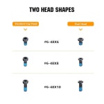 마운트 및 플레이트용 오헌트 나사 세트 30개 세트에는 각 T15 Torx 두 가지 헤드 유형에 6mm/8mm/10mm 길이 5의 #6-48 나사가 포함되어... 