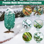 IC I R PLANT COVERS 동결 방지 4팩 81 3CM X 119 4CM 32 47인치 야외 식물용 서리 담요 지퍼 스트링 식물 보호 나무 커버 백 천 관목 덤불... 