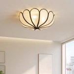 북유럽 E27 Wabi 천장 조명 침실 로맨틱 꽃 크림 상의재 Lamparas Led : 미주세구