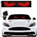 데블스 14.72 x3.62 프로그래머블 오조가 이끄는 세단, SUV 및 중형 트럭용 파라 카로 윈드실드 디스플레이 - USB 구동 LED 매트릭스 패널... 