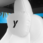 테슬라 모델 Y 3용 에리비스 나파 가죽 자동차 목 베개/하... 디자인 통기성 높이 조절 액세서리(화이트-1 pc-Y) Black-1 Pc-3 : 럭스365