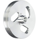 3월 공연 610 클리어 파우더 코팅 빌렛 알루미늄 6 리브 파워 스티어링 풀리 : 블리츠허브009