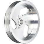 3월 공연 610 클리어 파우더 코팅 빌렛 알루미늄 6 리브 파워 스티어링 풀리 : 블리츠허브009