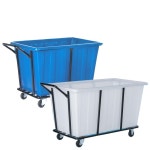 업소용 세탁물카트 호텔 대용량 세탁바구니 린넨 블랙 285L(남부) : 흑백상회