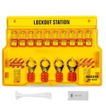 BOZZYS 락아웃 태그아웃 키트 & 스테이션 | 로토 락 10개와 해스프 4개를 위한 : 글로벌스마트바잉