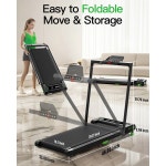 미국 재고 2-in-1 카디오 트레드밀 접이식 LED 화면 워킹 러닝 머신 가정용 사무실용 피트니스 드롭쉬핑 Black : 밍구랴