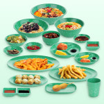 분식 그릇세트 멜라민 쑥색 녹색 포장마차 떡볶이 순대 옛날 접시 식기 업소 가정 레트로 : 엔비앤베나보