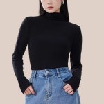 올데이 터틀넥 티셔츠 WBD4L01531 : petitdu01