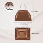 호돌이 3인치 카우벨 소음기, 손잡이가 라우드 달린 6Pcs 소형 경기, Black : 테메오