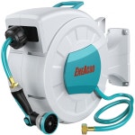 ENEACRO 리트랙터블 가든 호스 릴(월 마운트 5/8 66FT, 10개의 패턴 노즐, 황동 커넥터, 자동 되감기/모든 길이 잠금/180 회전 브래킷 포함)... 