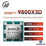 AMD 라이젠 ™ 7 9800X3D 신형 게이밍 CPU 프로세서 8코어 16스레드 5.2GHz L3=96M TDP 120W 소켓 (쿨러 미포함) : 금강글로벌온