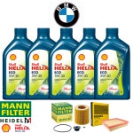 BMW 320i 엔진오일 F30 (15-18년식) 쉘 에코 5W30 5L+오일필터+에어필터 : 311모터스