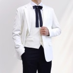 남자정장대여 블랙 & 화이트 (2개 사이즈 제공) 웨딩 촬영 행사 결혼식 돌잔치 수트 양복 : 메이크미리츠