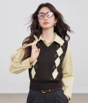 25FW 상 블루핏 아가일 니트 : petitdu01