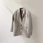 수잔클로젯 오버핏 베이직 카라 자켓 어깨패드 (J1125) : 수잔클로젯