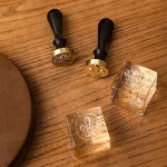 맞춤형 얼음 조각 스탬프 나만의 로고 점토 이름 개인 도자기 서명 선물 : CompanySON