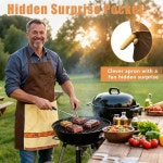 셰프의 장난 앞치마, 서프라이즈 포켓과 모자를 쓴 남성을 위한 궁극의 개그 선물 바비큐를 요리 총각 파티 및 생일 : 글로벌노바