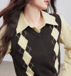 25FW 상 블루핏 아가일 니트 : petitdu01