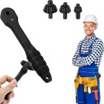 3-in-1 래칫 드릴 척 키 렌치, 범용 자기 스패너, 대부분의 전동 및 공구와 호환 가능 : 미쿡직구몰