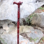 어르신용 미끄럼방지 지팡이 원목 용머리 노인 고무 선물 복여 동해수비 남산 : 웨이제이몰