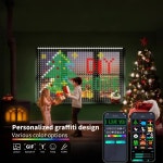 2m2m/3m 스마트 커튼 조명 블루투스 앱 LED RGB 요정 DIY 음악 변경 디스플레이 창문 침실 장식용 : lanamoly1