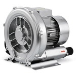 바이조프 3/4HP 재생 송풍기, 77CFM 110V 60Hz 단상, 고압 소용돌이 링 송풍기, 하수 폭기 수족관 어항용 송풍 또는 흡입용 산업용 진공... 