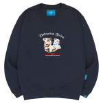 엘라모 기모M 룩앳독 맨투맨 남녀공용 빅사이즈 S~4XL : 엘라모