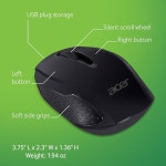 무선 마우스, 크롬북과 함께 작동, USB 플러그 앤 플레이 포함, 오른쪽/왼손잡이 사용자용 (크롬북, 윈도우 PC 및 맥용), 검정색 : 가온별밤