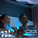 게임 4K 1080P WiFi 키스톤 아케이드 블랙용) 오토 미니 비전 6 13 5.4 프로젝터 블루투스 프로젝터(게임 레트로 안드로이드 : 더고은 Plus