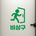 심플귀여운 비상구 픽토그램 안내 레터링 스티커 small : 코이핀즈
