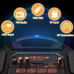 유선 마이크가 장착된 록산 TWS PA 스피커 시스템 노래방 기계, 파티 이벤트 노래를 위한 리모컨이 무선 블루투스 스피커, 휴대용 오디오 장비... 