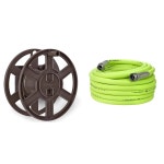 리버티 베이직 510 월 마운트 호스 릴 플렉질라 75피트 5/8인치 가든 x 1 Side Reel + Garden Hose : Global line