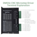 DiGiYes CNC 디지털 스테퍼 드라이버 DM556 스테퍼 모터 드라이버 2상 DC 20-50V Max 5.6A 128 서브디비전 적합, 네마 23 24 34 및 네마... 