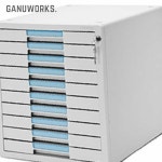 열쇠 서류함 10단 동사무소 데스크 서랍형 적층가능 : 가누코드