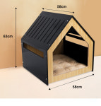 도그롯지 강아지하우스 멍멍이집 냥이하우스 숨숨집 오두막형태 개폐가능입구 중소형 : 모노크